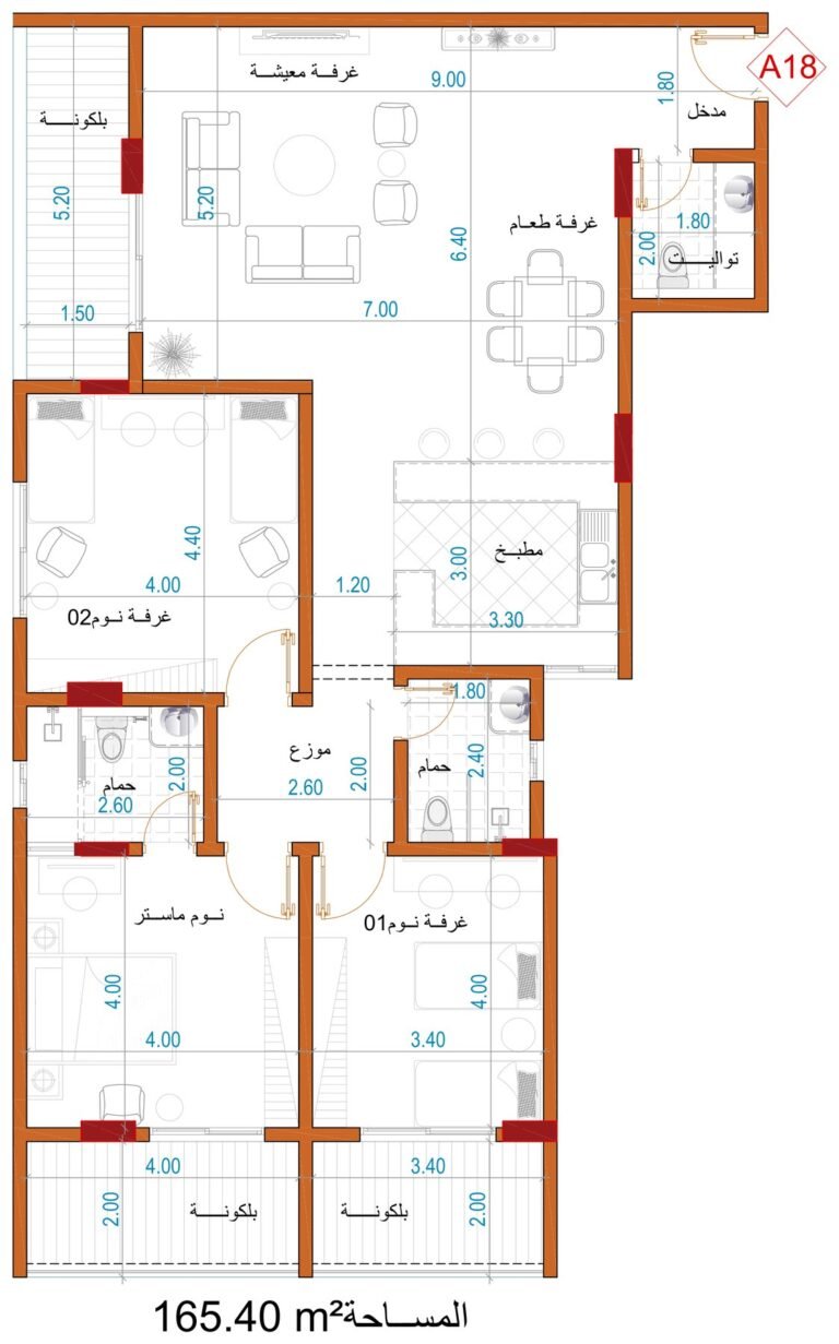 مخطط الوحدة A18