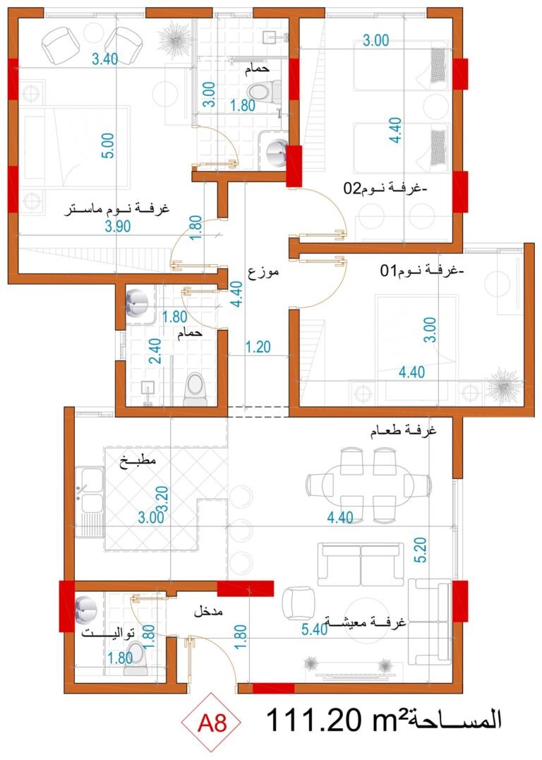 مخطط الوحدة A8
