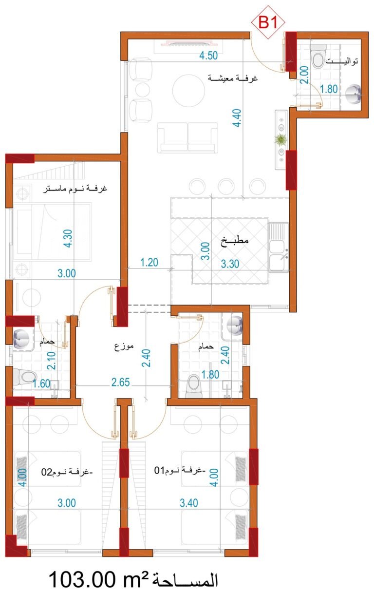 مخطط الوحدة B1