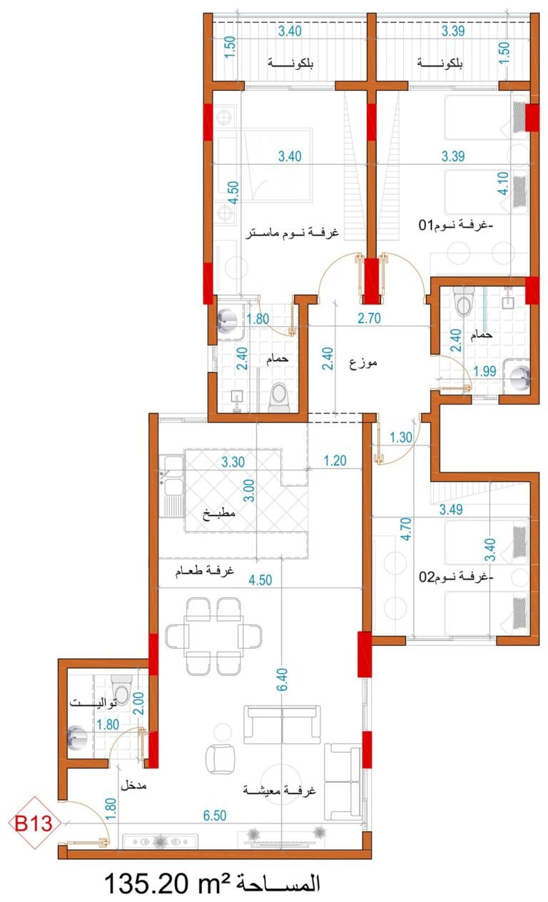 مخطط الوحدة B13