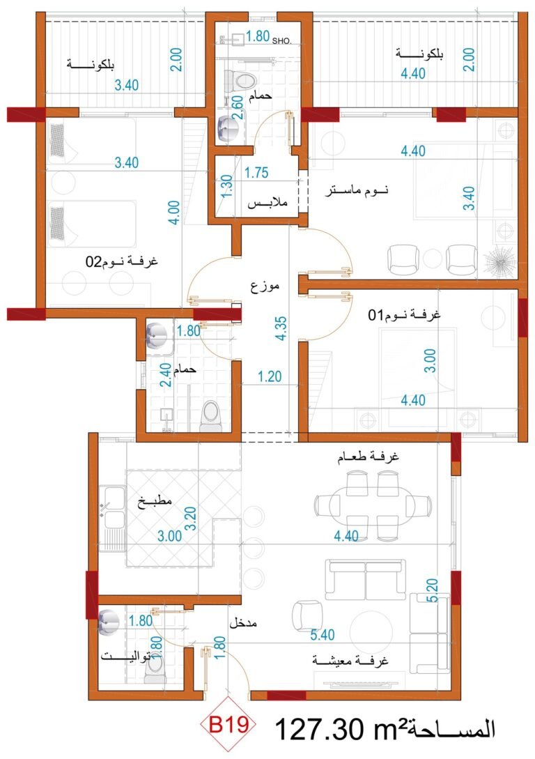مخطط الوحدة B19