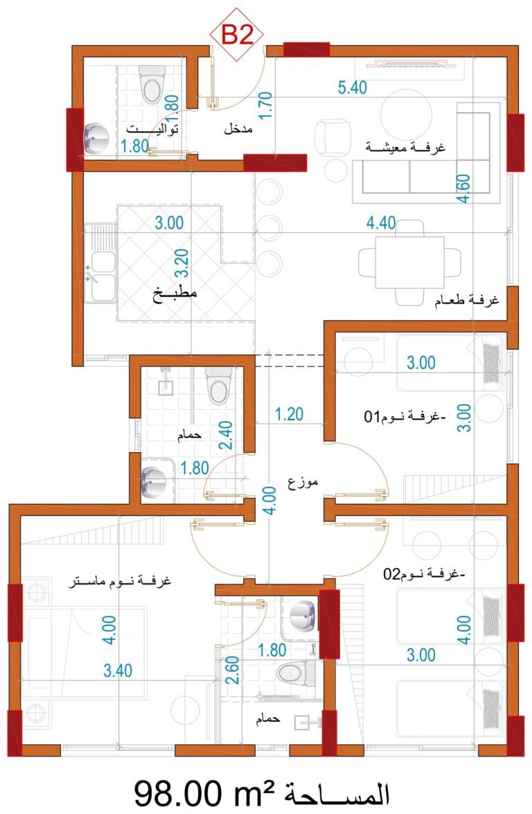 مخطط الوحدة B2