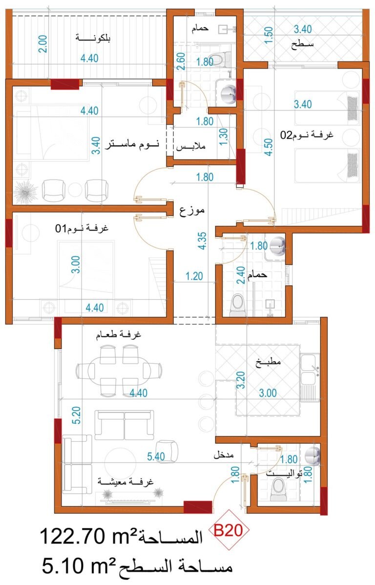 مخطط الوحدة B20
