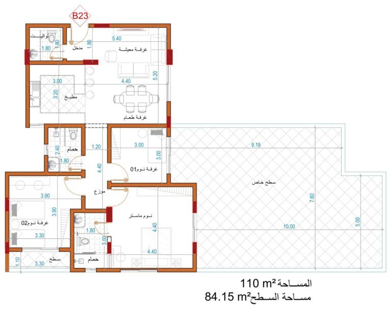 مخطط الوحدة B23