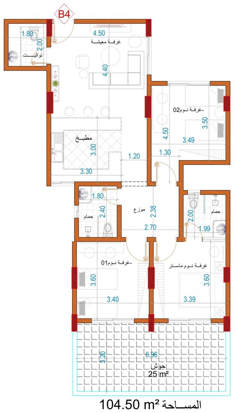 مخطط الوحدة B4
