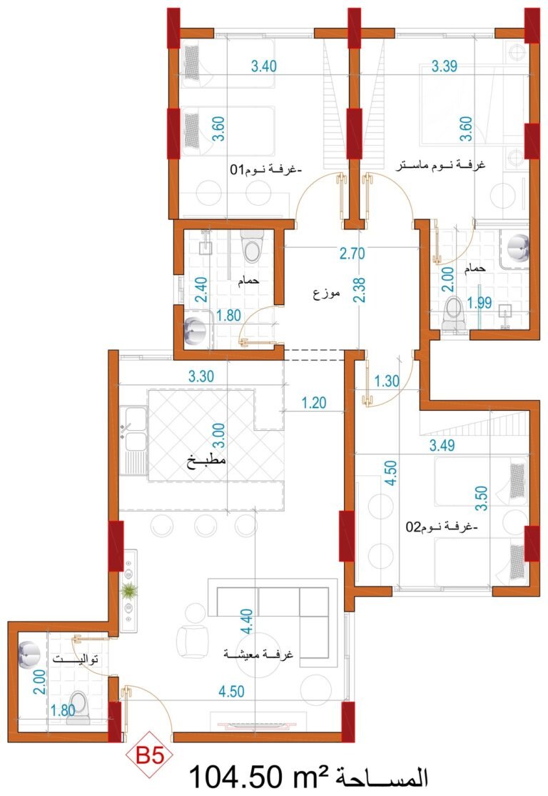 مخطط الوحدة B5