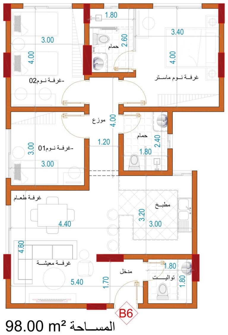 مخطط الوحدة B6