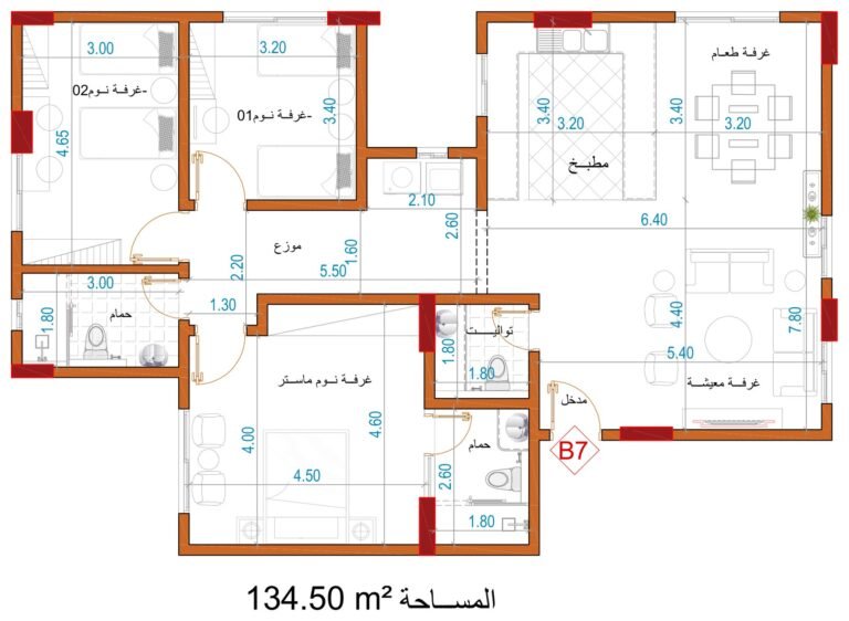 مخطط الوحدة B7
